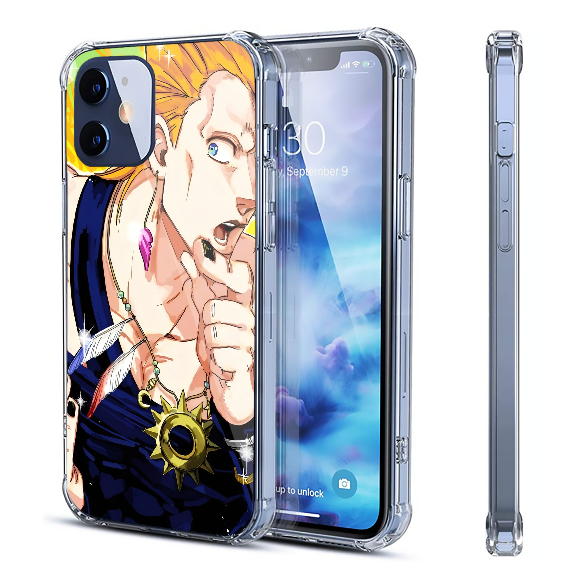 （画像用） ジョジョの奇妙な冒険 JoJo's Bizarre Adventure 【iPhone 12シリーズ対応】透明スマホケース（クリアソフトケース）